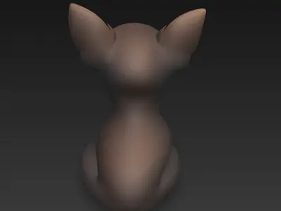 Chihuahua Dog Realistic 3D Model - Low Poly Realistic Low-poly 3D model