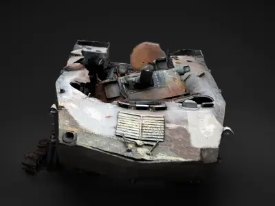 Burnt russian BMD-2 Photoscan 3D model
