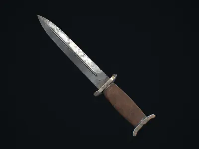 Medieval Weapon Dagger -PBR- Game Ready Low-poly 3D model