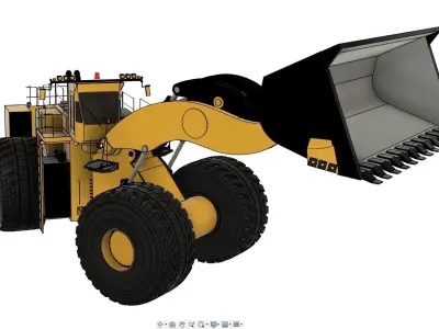 Letourneau l2350 komatsu we2350 wheel loader 1 3D model