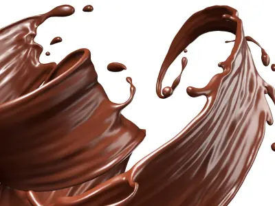 Chocolate Splash Free 003 3D model