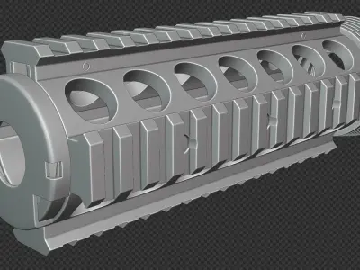 AR-15 RAS Forend Handguard Low-poly 3D model