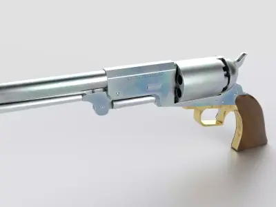 Colt Walker Revolver Low-poly 3D model
