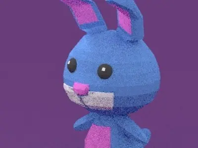 Chibi Rabbit 3D Model Low-poly 3D model