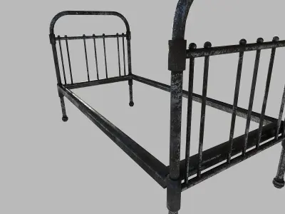 Metal bed 3D model