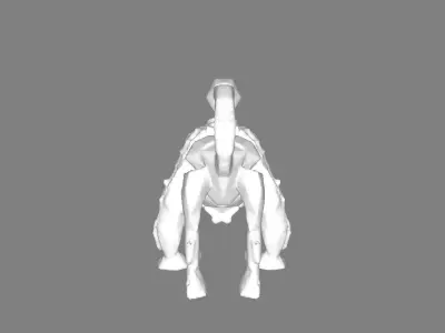 mostro bestioide Low-poly 3D model