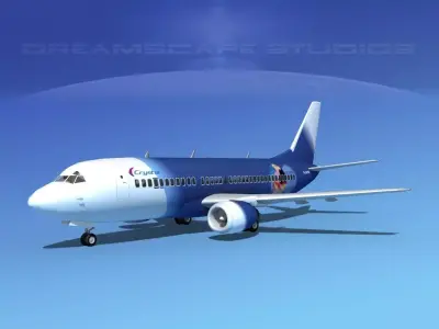 Boeing 737-300 Crystal 3D model