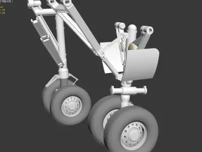 landing gears detailed 3D model