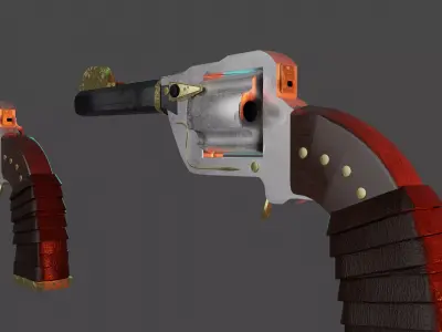 Medieval Gun Low-poly 3D model