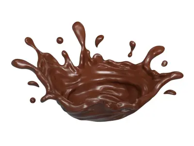Chocolate Splash Free 005 3D model