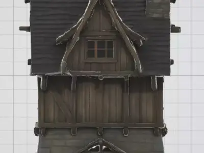 Medieval House 3D Model 3D model