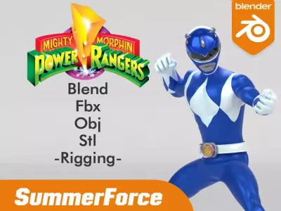 Blue Ranger - Power Ranger 3D model