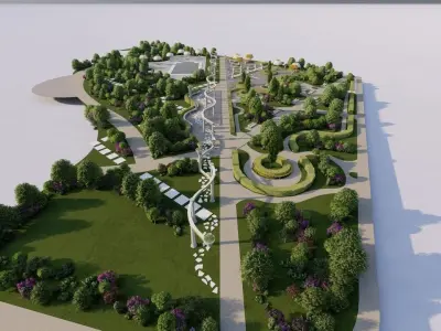 Master park-public park-Private Park Landscape 3D model