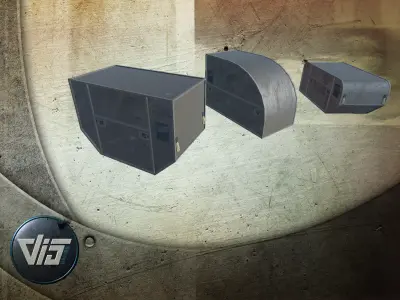 PBR Aircargo  Containers Low-poly 3D model