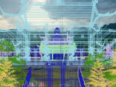 China temples church Historical sites palace Tang dynasty 3D model