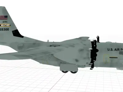 Lockheed WC130 Hercules - The Hurricane Hunter Low-poly 3D model