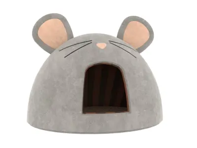 Mouse Meow Hut Cat Hut Cat Tent Gray 3D model