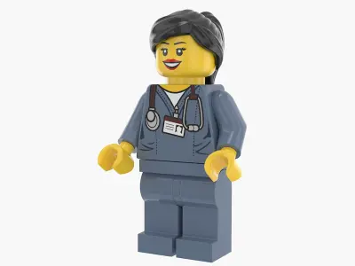 Lego Woman Doctor 3D model