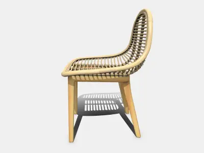 Cane Chair Free low-poly 3D model