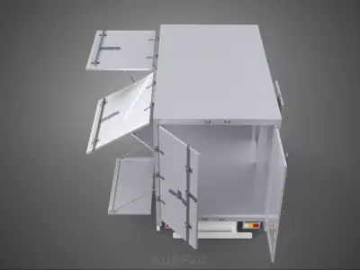 SLIDE PANEL GATE LOADER DROP SLIDING SIDE DOOR BOX TRUCK PICKUP 3D model