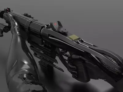 Scifi Gun Fps - Tps Low-poly 3D model