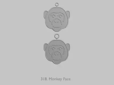 Creature Face Animal Faces Pendant Pack Free low-poly 3D model