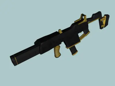 Sci-Fi Kriss Vector - Submachine Gun - Weaponry Low-poly 3D model