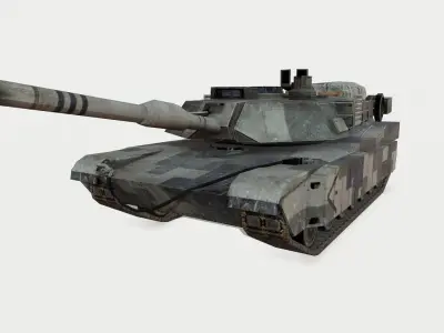 Abrams M1A2 Low-poly 3D model