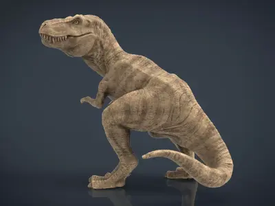 Tyranossaurus Rex sculpture Low-poly 3D model