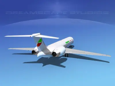 McDonnell Douglas MD-87 Bulgarian 3D model