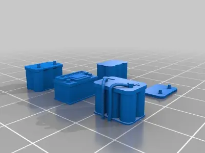 car and truck batteries Free 3D print model