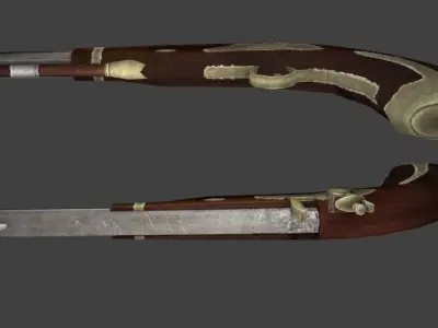 gun assassin creed pirat Free 3D model