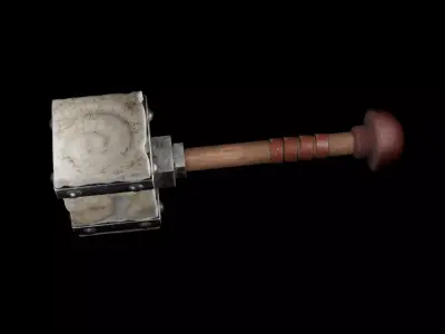 HAMMER LOW POLY GAME READY Low-poly 3D model