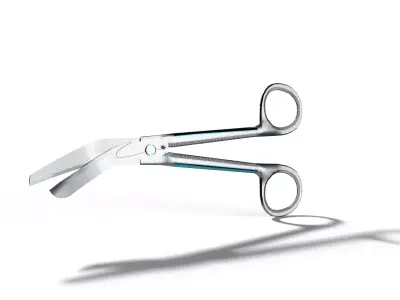 Operating Scissors Surgical Instrument Low-poly 3D model