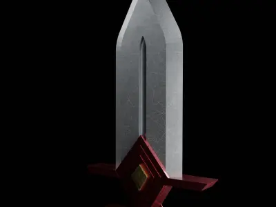Fantasy Spear Low-poly 3D model