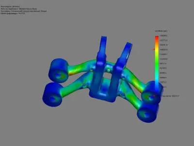 GE jet engine bracket V1 Free 3D model