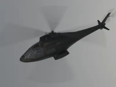helico helicopter flying in sky 3D model