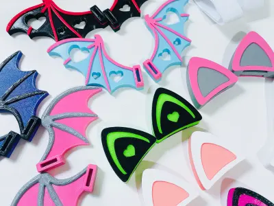 Headset Attachments Pack for Commercial Use 3D print model