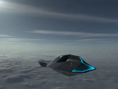 Scifi Vehicle Hyperion Low-poly 3D model