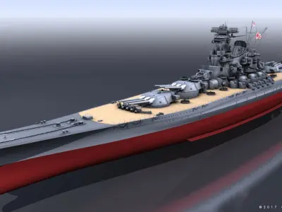 BATTLESHIP YAMATO 3D model