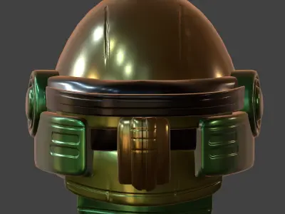 Gas mask helmet 3d model scifi Low-poly  Low-poly 3D model 552