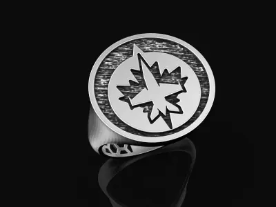 Winnipeg Jets Ring Fan Rings NHL Hockey Rings 3D print model
