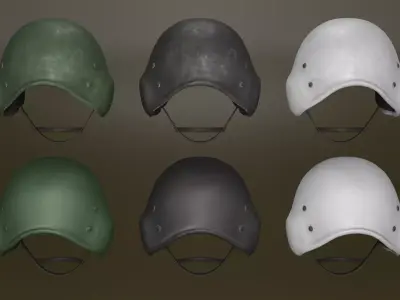 helmet Low-poly 3D model 13