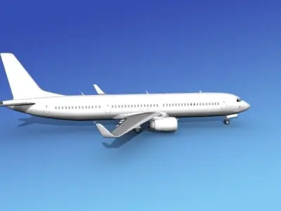 Boeing 737-900ER Unmarked 2 3D model