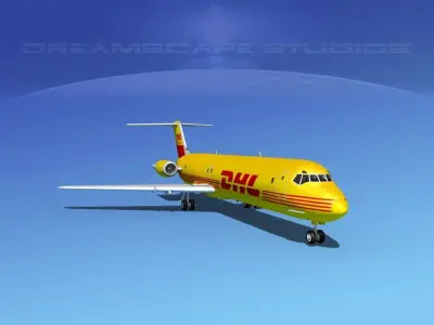Douglas DC-9-50 DHL 3D model