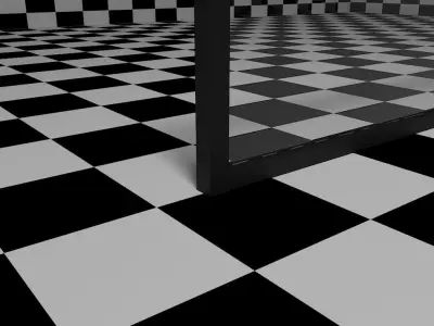 Glass Railing - Style 6 3D model