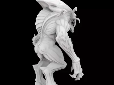 Alien Demon Creature 3D Print Model 3D print model purchase