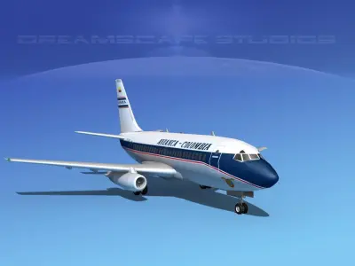 Boeing 737-100 Avianca 3D model