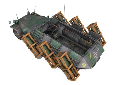 SDKFZ 251 1 - Ausf C - Ground Stuka - 24PD 3D model