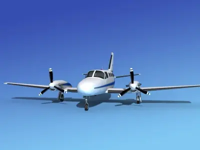 Cessna 425 Conquest I V03 3D model